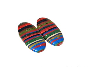 Cabochon de pierres précieuses en vrac de forme ovale lisse de calcsilice arc-en-ciel naturelle de qualité AAA pour la fabrication de bijoux - Product Image 3