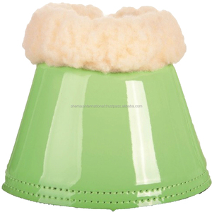 Shemax 2024 Equitación Ecuestre de alta calidad al por mayor de colores personalizados de charol de piel sintética de protección Overreach Bell Boots - Product Image 5