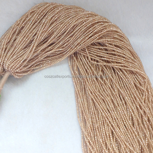 Circón marrón facetado Micro marrón joyería de moda para collares cuentas de piedra Certificado de terceros hecho India para la fabricación de joyas - Product Image 3