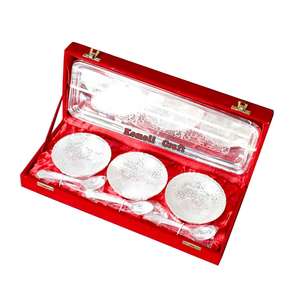 Oneup — plateau de service en plaqué argent, 7 pièces, pour cadeaux, souvenir indien, faveurs uniques de mariage - Product Image 1