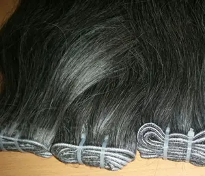 Penjualan Langsung Pabrik Rambut Abu-abu Manusia Vietnam Weft Lurus 14 Inci dari Ivirgohair