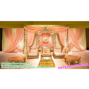 Sensacional Simple Wedding Mandap Último diseño Royal Bollywood Mandap para bodas Decoraciones DE BODA Premium - Product Image 1