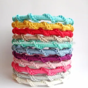 Pulseras de Ganchillo de Algodón, Pulseras de Macramé Hechas a Mano, Colección Única Hecha a Mano - Product Image 1