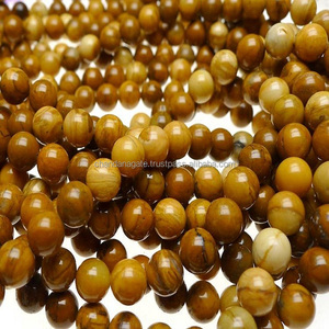 Stone Beads Yellow jasper Beads Stone Jewelry Loose Smooth Gemstone Healing <b>Crystal</b> Necklace Beads <b>Natural</b> <b>Crystal</b> Wholesaler - Product Image 2