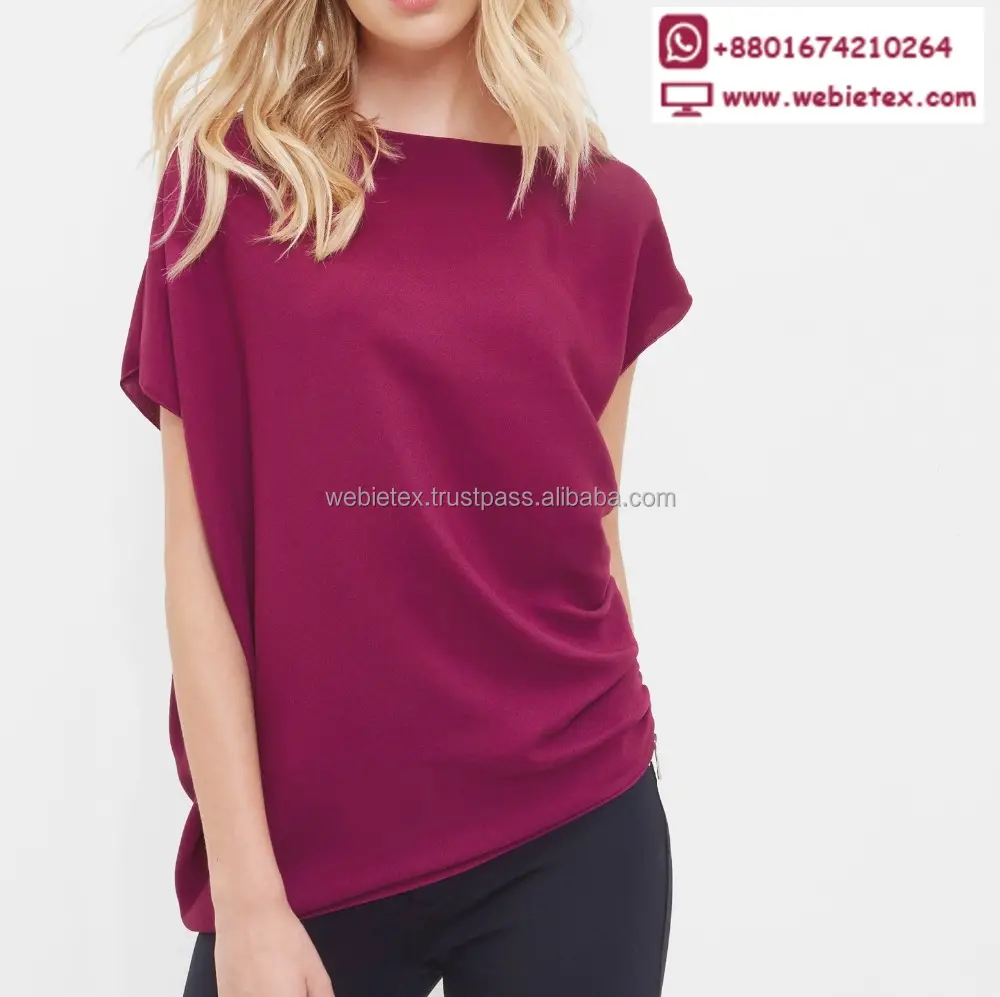 Novo design tops e blusas para mulheres com logotipo personalizado e design