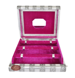 ANTIQUE ELEPHANT LOOK PREMIUM WOODEN HANDMADE 3-<b>ROLL</b> BANGLE <b>BOX</b> / BRACELET <b>BOX</b> - S.O. - Product Image 3
