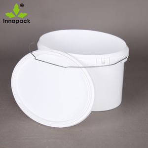 Seau blanc uni ovale de 7.5 litres, avec poignée en métal et couvercle, pour peinture, livraison gratuite - Product Image 4