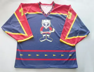 Tonton Sportswear Custom Color Jersey Hockey With Number 100% Polyester Custom Printed Ice Hockey Jersey