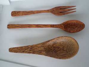 Cuchara de coco NATURAL/cucharas de cáscara de coco/cuchara de madera (Sandy 0084587176063 WS) - Product Image 6