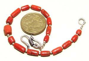 Collier de pierres précieuses en forme de tube de corail italien Fabrication de bijoux de qualité étonnante naturelle - Product Image 3