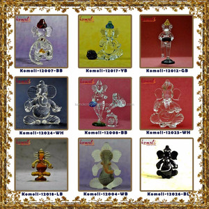 การออกแบบที่กำหนดเองของขวัญแต่งงานแก้วคริสตัลพระพิฆเนศรูปปั้น - Product Image 4