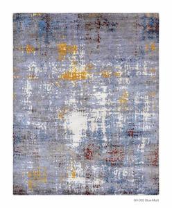 Tapis en soie bambou antidérapant, 1 pièce, design moderne, fait à la main, sur mesure - Product Image 1