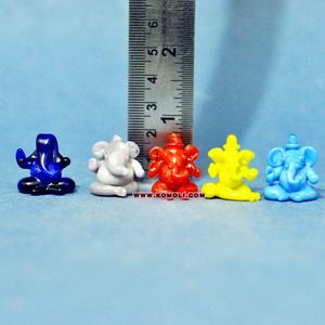 แก้วคริสตัลรูปพระพิฆเนศสีเหลืองทำด้วยมือของที่ระลึกทรงกลมหลากสีสำหรับตกแต่งบ้านเป่าและโคมไฟ - Product Image 2