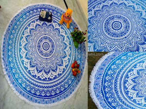 ผ้าแขวนผนังฮิปปี้โบฮีเมียนแบบโบฮีเมียนผ้าทอพิมพ์ลายสำหรับชายหาดมันดาลาแบบศิลปะอินเดีย - Product Image 3