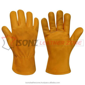 Gants de sécurité pour conducteur en cuir de vache Nappa Anti-Cut Anti-Slip Anti-Impact Caractéristiques pour une conduite sûre - Product Image 1