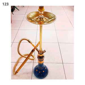 Farida Luxury Modern Slim Tower Mini hecho a mano de latón egipcio de aluminio de tipo recto Hookah Set Lacquer Finish Mirror Technics - Product Image 1