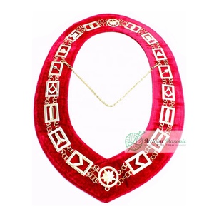 Royal & Select Cryptic Mason Collier à chaîne en métal plaqué avec décoration en strass Badge à coudre - Product Image 5