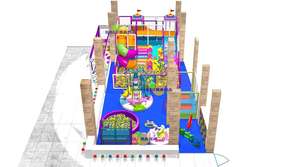 Parque infantil interior de 260 metros cuadrados diseñado a medida con piscina de bolas para centros comerciales - Product Image 3