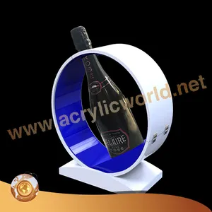 कस्टम एलईडी ऐक्रेलिक डिस्प्ले / एलईडी शराब वाइन बोतल डिस्प्ले / प्रबुद्ध ऐक्रेलिक बार डिस्प्ले शेल्फ वाइन ग्लोरिफायर डिस्प्ले