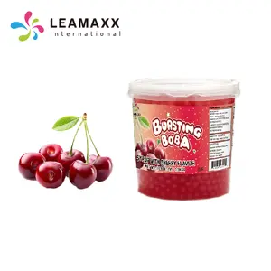 Hot-selling Boba Milk Tea Cherry Bursting Boba Pure 15 Instant Popping Boba Juice Ball for Taiwan Bubble Tea Wholesale Supply