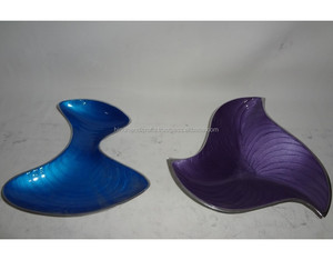 Bandeja DE SERVICIO DE ALUMINIO ecológica de alta calidad con acabado esmaltado y tazón de servicio estilo gambas tamaño personalizable de la India - Product Image 6