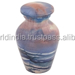 Recuerdo de mariposa grabado clásico, urna de cremación, suministros funerarios, BRASSWORLD, INDIA - Product Image 3