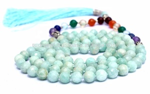 สร้อยคอลูกปัดมาเลย์แบบเหลี่ยมเพชรพลอยทำด้วยมือคุณภาพสูงเครื่องประดับจักระแฟชั่นแบบพรีเมี่ยม - Product Image 5