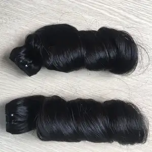 Việt Nam Bán Buôn Siêu Đúp Rút Sợi Ngang Remy Tóc Tự Nhiên Số Lượng Lớn Tóc Bouncy Curl Con Người Tóc Dệt