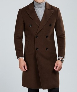 Simplee-manteau Double face en cachemire pour homme, long vêtement en laine pure, fait à la main, style coréen, manteau de printemps 100%, fabriqué en vietnam - Product Image 1