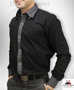 Camisas Formales de Manga Larga con Nuevo Diseño, 100% Algodón Twill Antiarrugas, Hechas a Medida para Hombre de Steve & James - Product Image 5