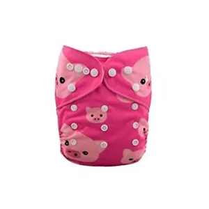 Couche en tissu de coton biologique pour bébé avec impression personnalisée de logo personnalisé et couche pour bébé unisexe colorée - Product Image 1