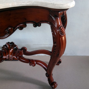 Phong cách cổ điển thanh lịch đá cẩm thạch hàng đầu Giao diện điều khiển bảng gỗ Đồ NỘI THẤT PHÒNG khách-java đồ nội thất bằng gỗ cổ châu Âu kết thúc rắn - Product Image 4