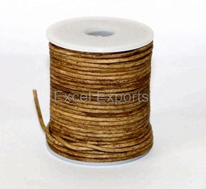 Vente en gros de cordons en cuir à deux nuances de qualité supérieure 1mm 2mm 3mm pour la décoration de sacs et de bijoux - Product Image 2