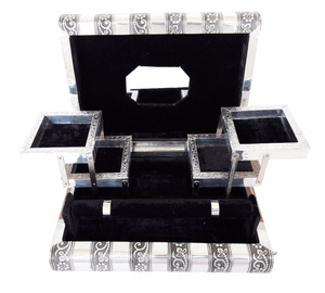 Boîte à bijoux multifonctionnelle en bois faite à la main, de style éléphant antique |    Boîte à bijoux fantaisie faite à la main - Product Image 2