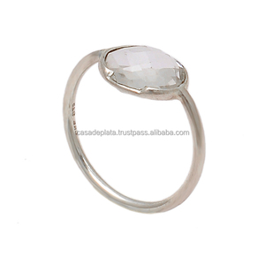 925 Sterling Silver <b>Ring</b> With Silver Plated Oval Cut Moonstone <b>Gemstone</b> <b>Ring</b> Jewelry Classic Fashionable <b>Ring</b> For Women, <b>Men</b>. - Product Image 2