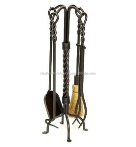 Iron <b>Fireplace</b> Tool Set with Hanger Durable Metal <b>Accessories</b> Black 31" for Home <b>Fireplaces</b> - Product Image 4