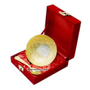 Juego de Tazones Chapados en Oro con Diseño de Pavo Real, Regalos de Diwali, Regalos de Boda Indios - Product Image 2