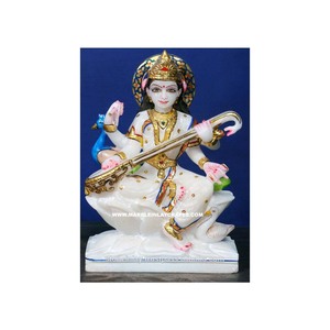 Marble Idol Saraswati <b>Statue</b> - Product Image 1