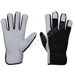 Cuir de chèvre L'assemblée-Gants avec Tissu Noir - Product Image 2
