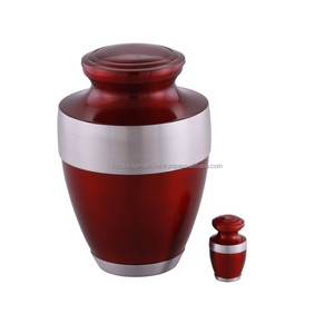 Urnes de crémation adultes en aluminium avec l'étain et la couleur noire Urnes funéraires de crémation en métal de finition pour les cendres humaines. - Product Image 4