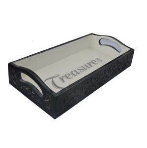 Bandeja de madera de lujo con tallado a mano, impresión exterior y de pantalla con esmalte, funciona en el interior - Product Image 2