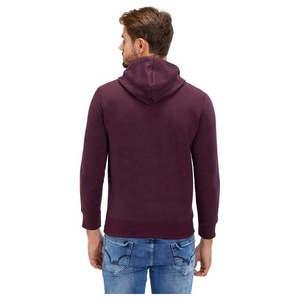 Mode hommes à capuche contraste couleur bloc conception en polyester/coton plaine teint technique - Product Image 3