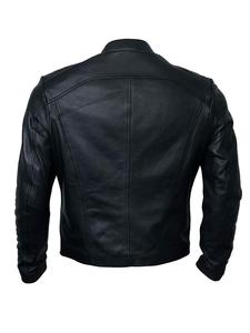 Vestes de moto en cuir de vache véritable/Nouvelles vestes de moto en cuir de vache véritable noir pour hommes - Product Image 4