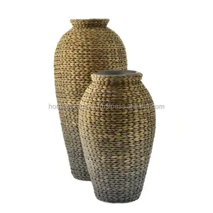 Home decor giacinto d'acqua vaso ecofriendly/Buon prezzo tessuto vaso made in VietNam