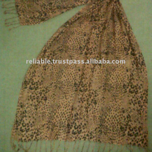 Elegant Animal Print Viscose <b>Pashmina</b> Shawl Fashionable Traditional Scarf Accessory - Product Image 2