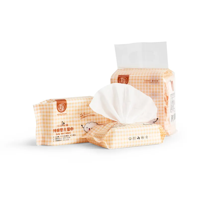 Unscented 25 Counts Organic 100% Biodegradable Cotton Baby Face Wipes