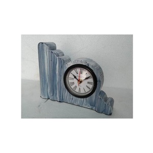 Reloj despertador analógico de METAL con soporte de madera, reloj de mesa con diseño geométrico para sala de estar y cama, nuevo - Product Image 1