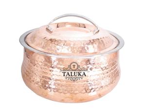 Casserole en cuivre à double paroi martelée à la main - Product Image 2