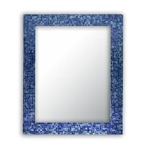 High Quality Rectangular Glass Mosaic for Home Decor Modern <b>Framed</b> <b>Mirror</b> for Living Room Bathroom Clear View <b>Mirror</b> - Product Image 1