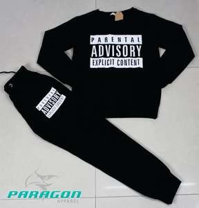 ชุดวอร์มดีไซน์ใหม่ปี2020,ชุดวอร์มผ้าฝ้ายเข้ารูปดีไซน์สวยหรูสีแดงและสีดำ - Product Image 2